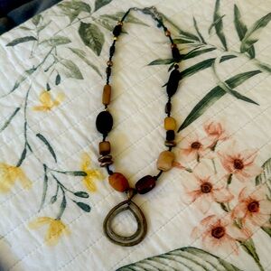 Womens Gem Stone Necklace